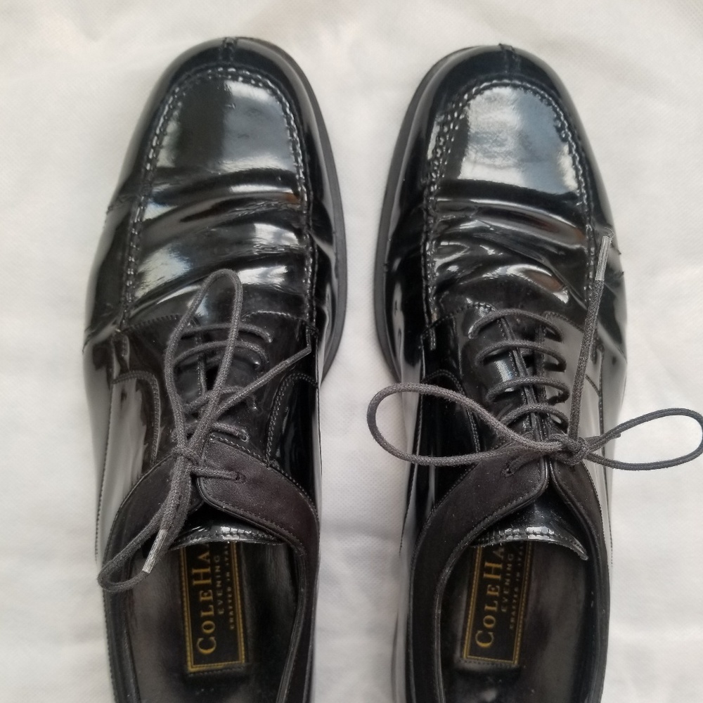 Cole Haan Evening Derby Black Dress Shoes sz 10 M